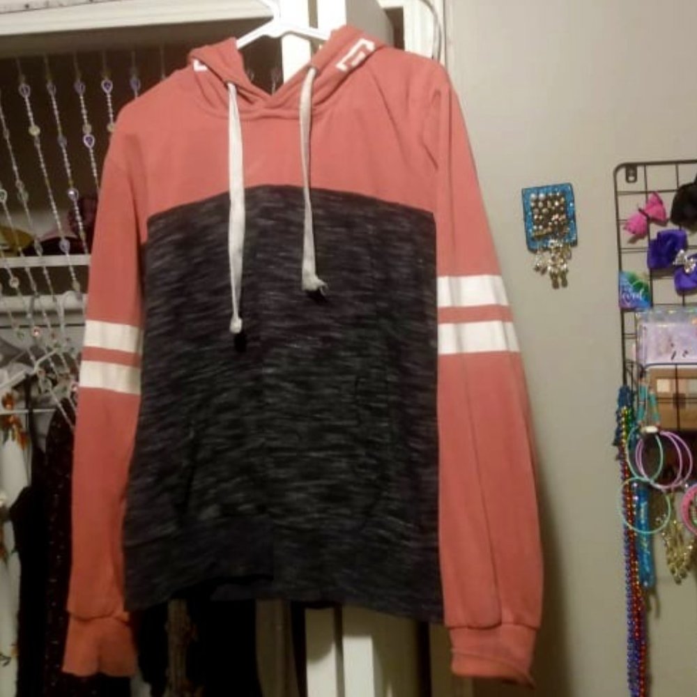 Pink and gray hoodie